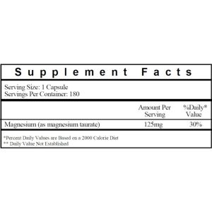 Cardiovascular Research - Magnesium Taurate 125 mg - 180 caps