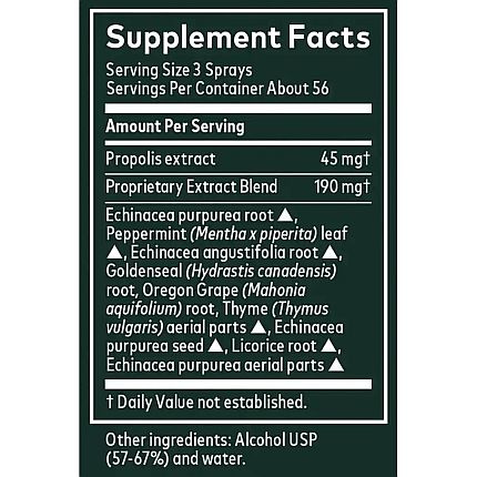 Gaia Herbs - Echinacea Goldenseal Propolis Throat Spray - 1 oz