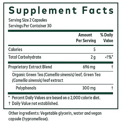 Gaia Herbs Pro - Green Tea - 60 lvcaps