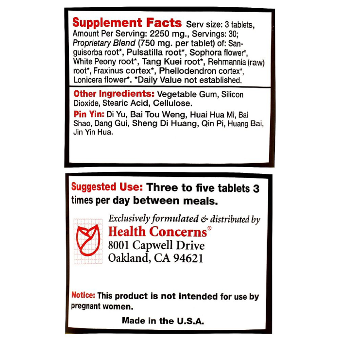 Health Concerns - Formula H - 90 tabs