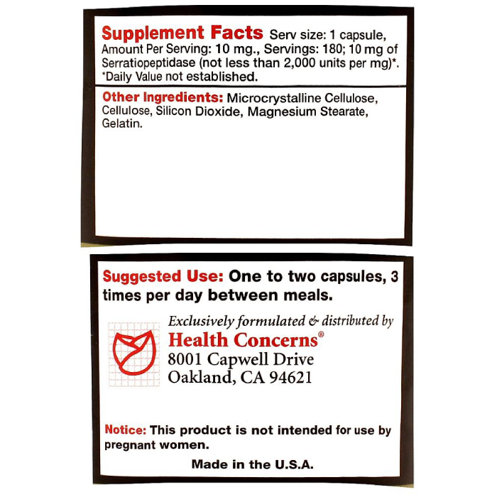 Health Concerns - Serramend - 180 caps