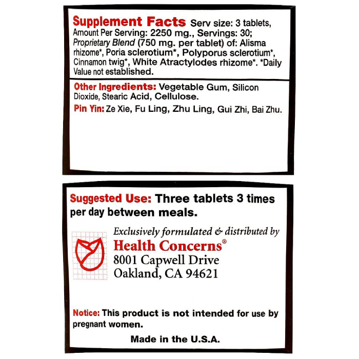 Health Concerns - Drain Dampness - 90 tabs