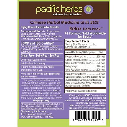 Pacific Herbs - Relax Support - 100 grams