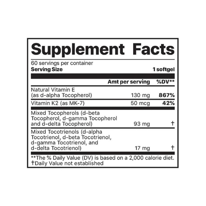 Jigsaw Health - Vitamin K2 + E Complex - 60 gels