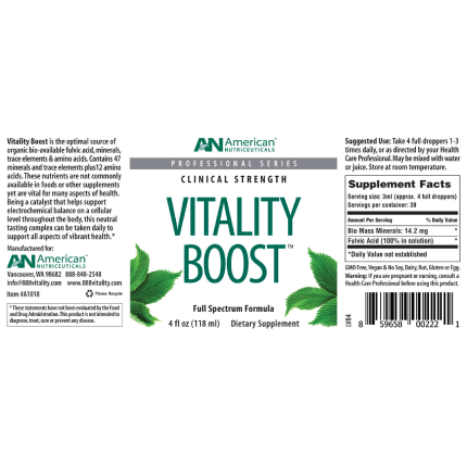 American Nutriceuticals - Vitality Boost - 4 oz