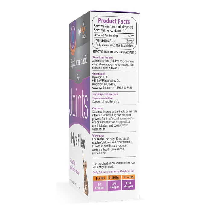 Hyalogic - Hyaflex Liquid Hyaluronic Acid for Cats - 1 oz