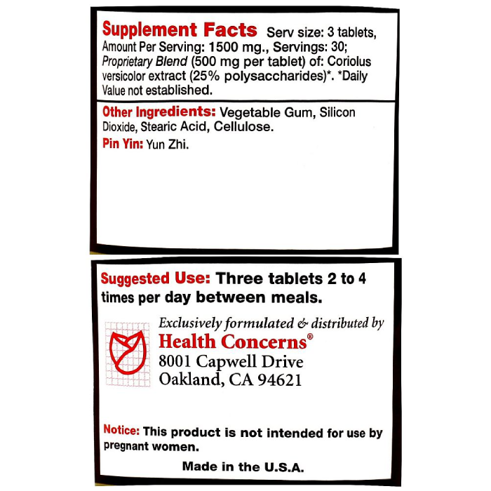 Health Concerns - Coriolus PS - 90 tabs