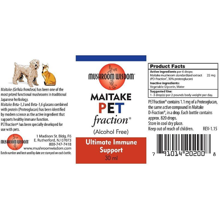 Mushroom Wisdom - Maitake PET Fraction - 30 ml