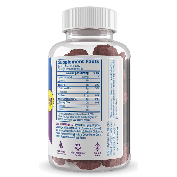 Hyalogic - Hyaluronic Acid (Joints, Skin & Eyes) - 60 gummies