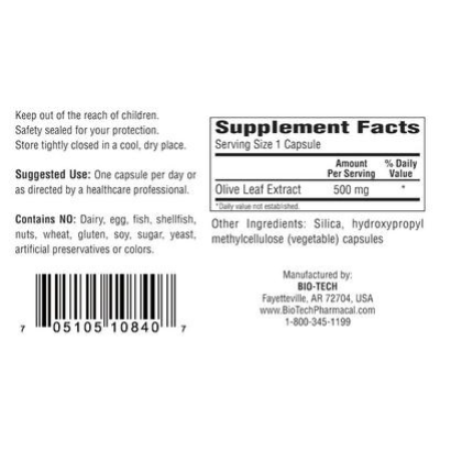 Bio-Tech Pharmacal - Olive Leaf Extract - 100 caps