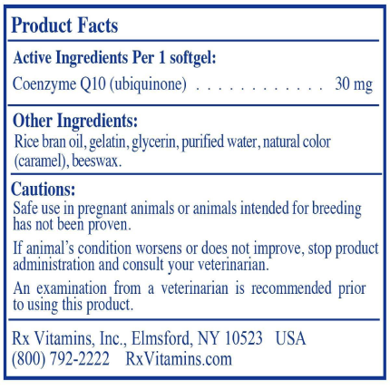 Rx Vitamins – CoQ10 - 30 gels