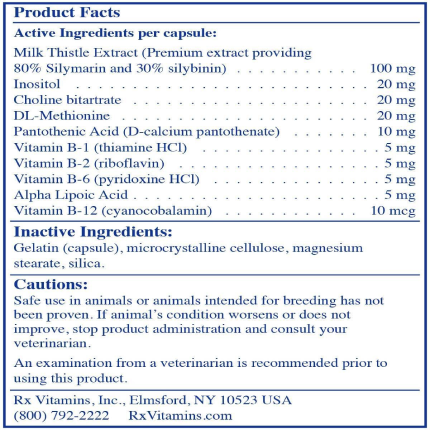 Rx Vitamins – Hepato Support - 180 caps