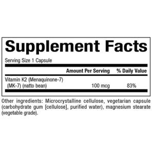 Bioclinic Naturals – Vitamin K2 100 mcg – 90 vcaps