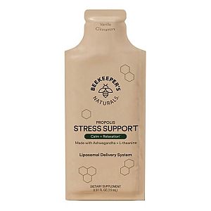 BeeKeeper's Naturals Propolis Stress Support Liposomal 10 count