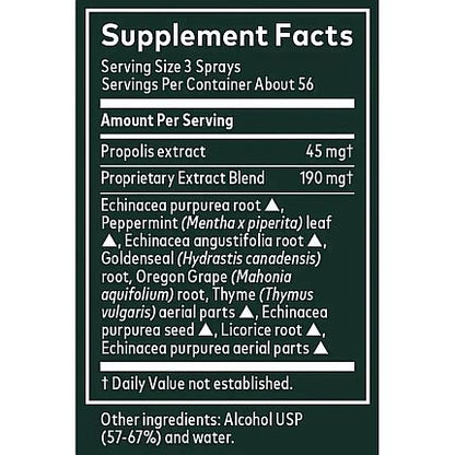 Gaia Herbs - Echinacea Goldenseal Propolis Throat Spray - 1 oz