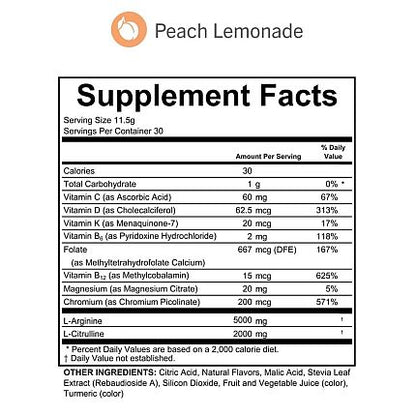 Fenix Nutrition - Circulation Cardio Support - Peach Lemonade - 12.3 oz