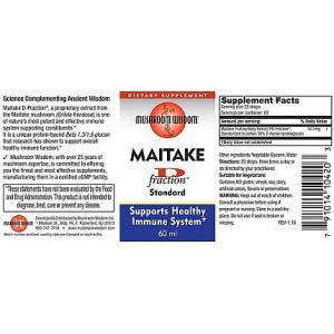 Mushroom Wisdom – Maitake D-Fraction (Standard)