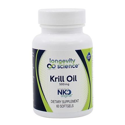 Longevity Science Krill Oil NKO 500 mg 60 gels