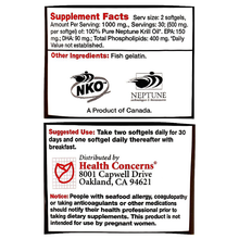 Health Concerns - EPAQ Krill Oil - 60 softgels