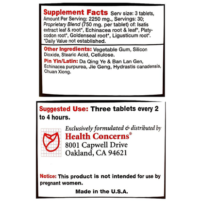 Health Concerns - Isatis Gold - 90 tabs