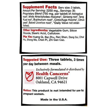 Health Concerns - Raise Qi - 90 tabs