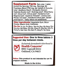 Health Concerns - Shu Gan - 90 tabs