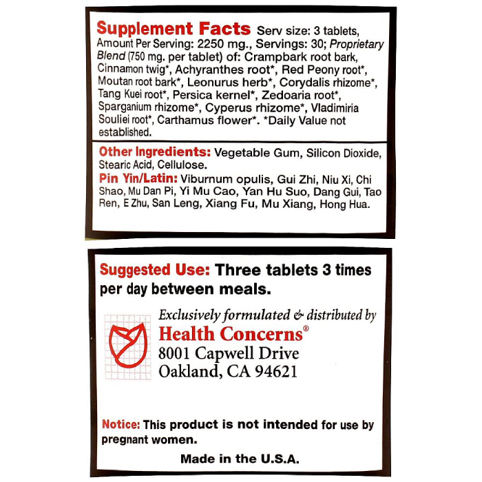 Health Concerns - Cramp Bark Plus - 90 tabs