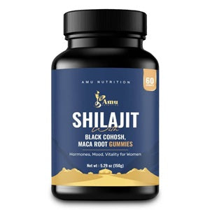 Amu Nutrition Shilajit with Black Cohosh + Maca Root 60 gummies