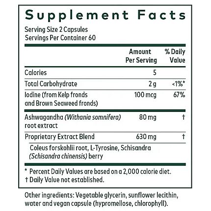 Gaia Herbs - Thyroid Formula - 120 lvcaps