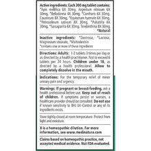 BHI Homeopathics - Uri-Control - 100 tabs