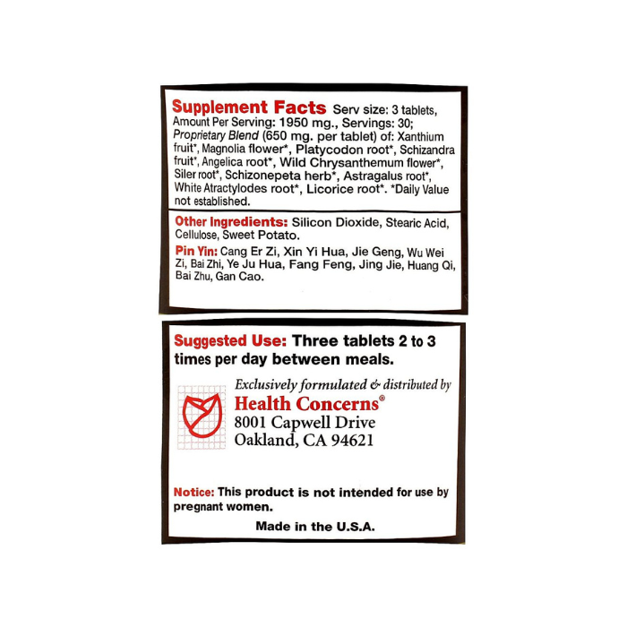 Health Concerns - Xanthium Relieve Surface - 90 tabs