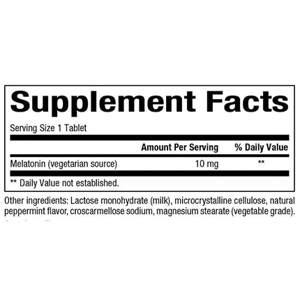 Bioclinic Naturals - Melatonin 10 mg - 180 tabs