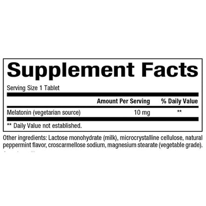 Bioclinic Naturals - Melatonin 10 mg - 180 tabs