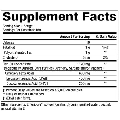 Bioclinic Naturals - OptiMega 3 - 180 softgels