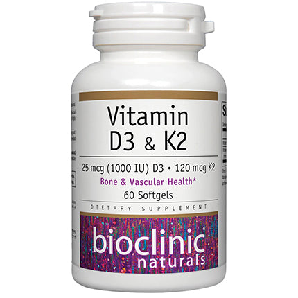 Bioclinic Naturals Vitamin D3 & K2 60 softgels
