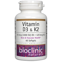 Bioclinic Naturals Vitamin D3 & K2 60 softgels