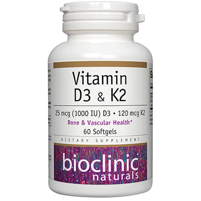 Bioclinic Naturals Vitamin D3 & K2 60 softgels