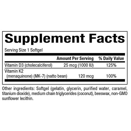 Bioclinic Naturals - Vitamin D3 & K2 - 60 softgels