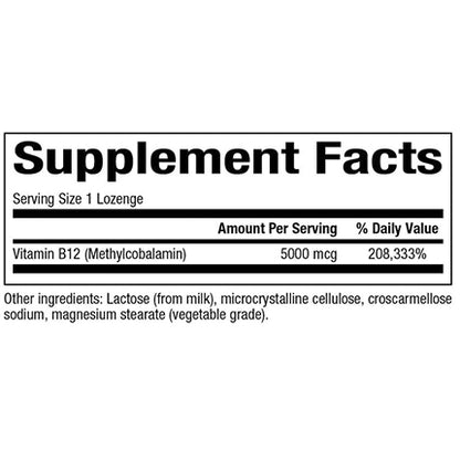 Bioclinic Naturals - B12 Methylcobalamin 5000 mcg - 60 loz