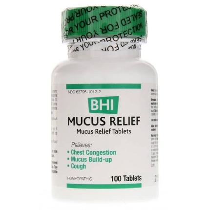 BHI Homeopathics Mucus Relief 100 tabs