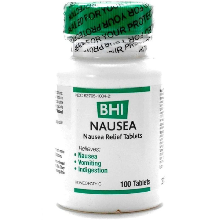 BHI Homeopathics Nausea Relief 100 tabs