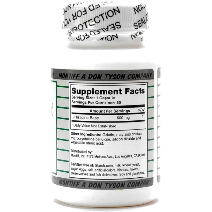 Montiff - Pure L-Histidine - 50 caps