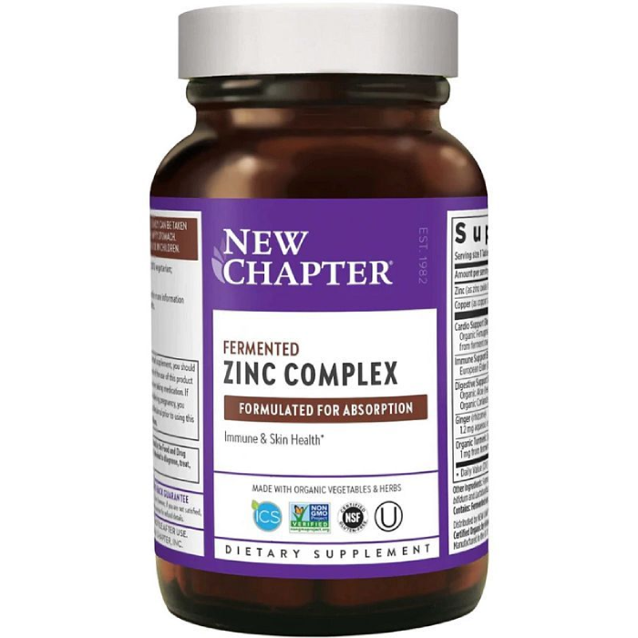 New Chapter Fermented Zinc Complex 60 tabs