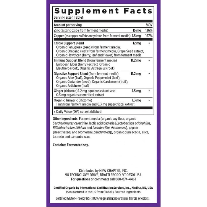 New Chapter - Fermented Zinc Complex - 60 tabs