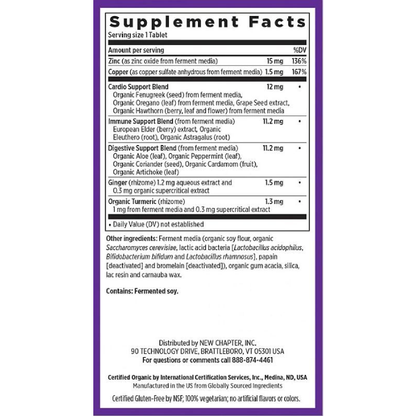 New Chapter - Fermented Zinc Complex - 60 tabs