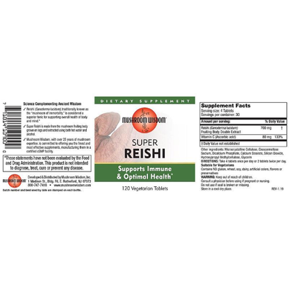 Mushroom Wisdom - Super Reishi - 120 vtabs