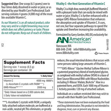 American Nutriceuticals - Vitality C - 200 grams