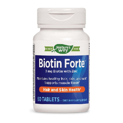 Nature's Way Biotin Forte 3 mg with Zinc 60 tabs