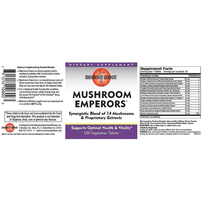 Mushroom Wisdom - Mushroom Emperors - 120 vtabs
