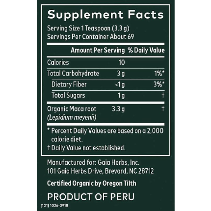 Gaia Herbs - Maca Powder - 8 oz